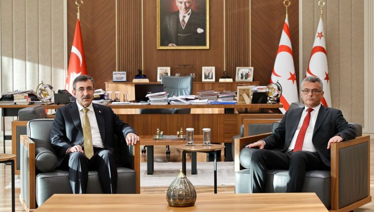 Cumhurbaşkanı Erhürman, Türkiye Cumhurbaşkanı Yardımcısı Yılmaz’ı kabul etti