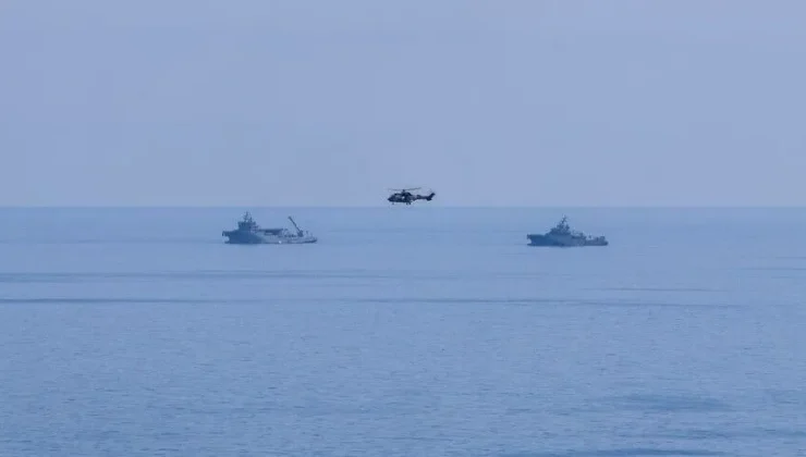TCG Alemdar ile TCG Işın, 550 metre derinlikte robotik dalış ve taramalarını sürdürüyor