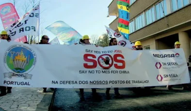Avrupa çelik sektöründen Brüksel’de protesto