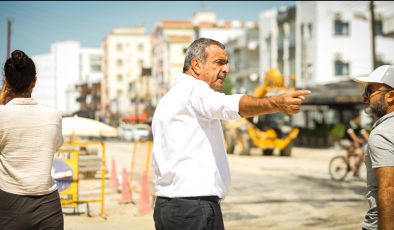 Gazimağusa Belediye Başkanı Uluçay, İsmet İnönü Bulvarı 2. Etap Düzenleme Projesi çalışmalarını inceledi