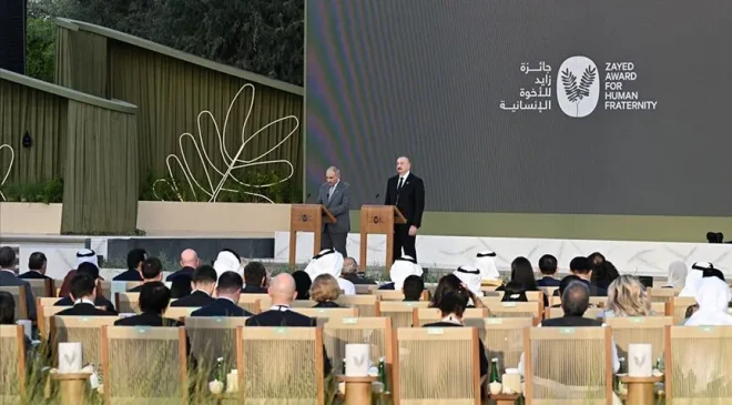 Aliyev, Zayed İnsan Kardeşliği Ödülü’nden verilen 500 bin doları Karabağ Yeniden İmar Fonu’na devretti