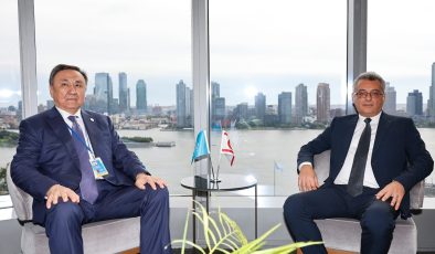 Cumhurbaşkanı Erhürman, New York’ta TDT Genel Sekreteri Ömüraliyev ile görüştü