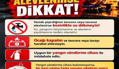İtfaiye Haftası’nda mutfak yangınları için uyarı ve bilgilendirme