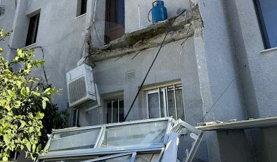 Limasol’da bir dairenin balkonu çöktü