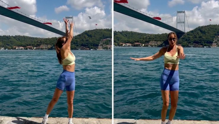 Ebru Şallı Boğaz manzarasına karşı Tai Chi yaptı! Gören hayran kaldı
