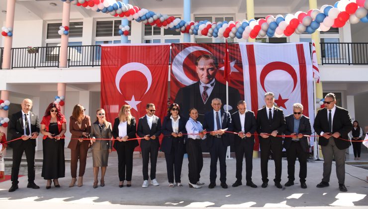 Haspolat Gülen Tüfekçi İlkokulu’nda yeni derslik binaları ve oyun parkı açıldı