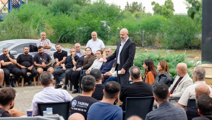 UBP Gazimağusa Belediye Başkan adayı Bozkurt, sanayi bölgesini ziyaret etti