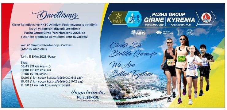 Girne Yarı Maratonu pazar günü yapılacak