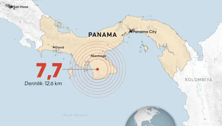 Panama’da 7,7 büyüklüğünde deprem