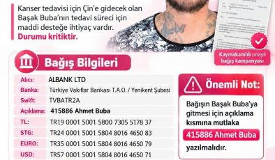 Şenkul’dan kanser tedavisi için Çin’e gidecek olan Başak Buba’ya destek çağrısı