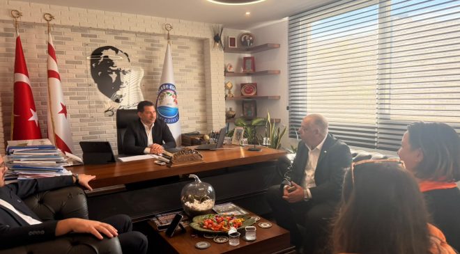 UBP Çatalköy-Esentepe Belediye Başkan adayı Albayrak, Çatalköy-Esentepe Belediyesi’ni ziyaret etti