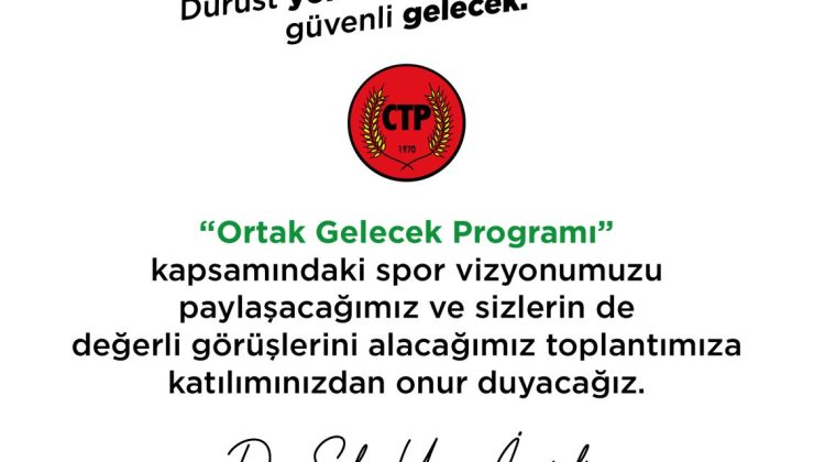 CTP spor vizyonunu yarın açıklıyor