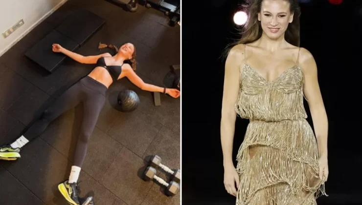 Serenay Sarıkaya’dan “Antrenman böyle bitti” pozu